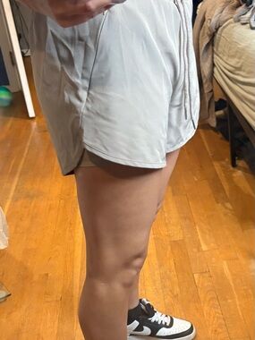 Women’s Light Gray Athletic Drawstring Shorts